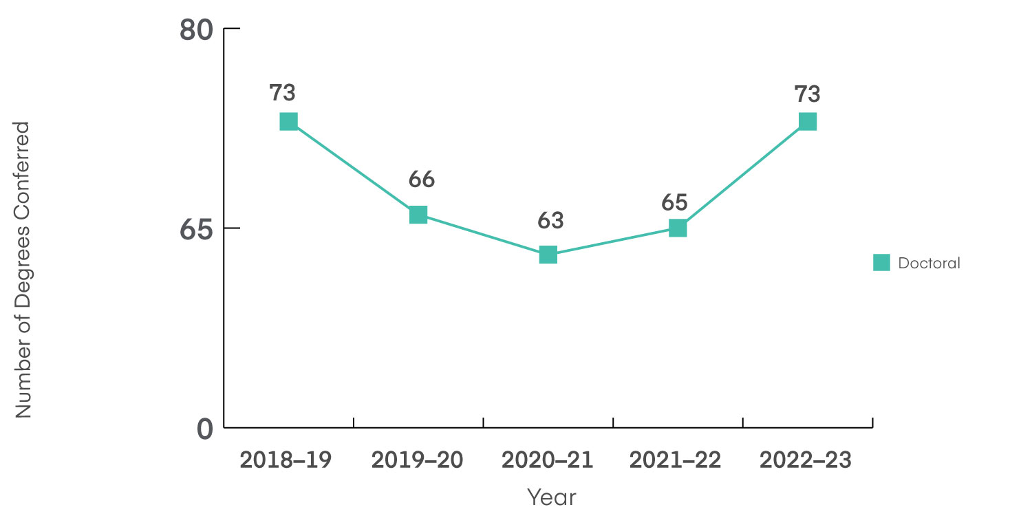 Doctoral accounting degrees conferred