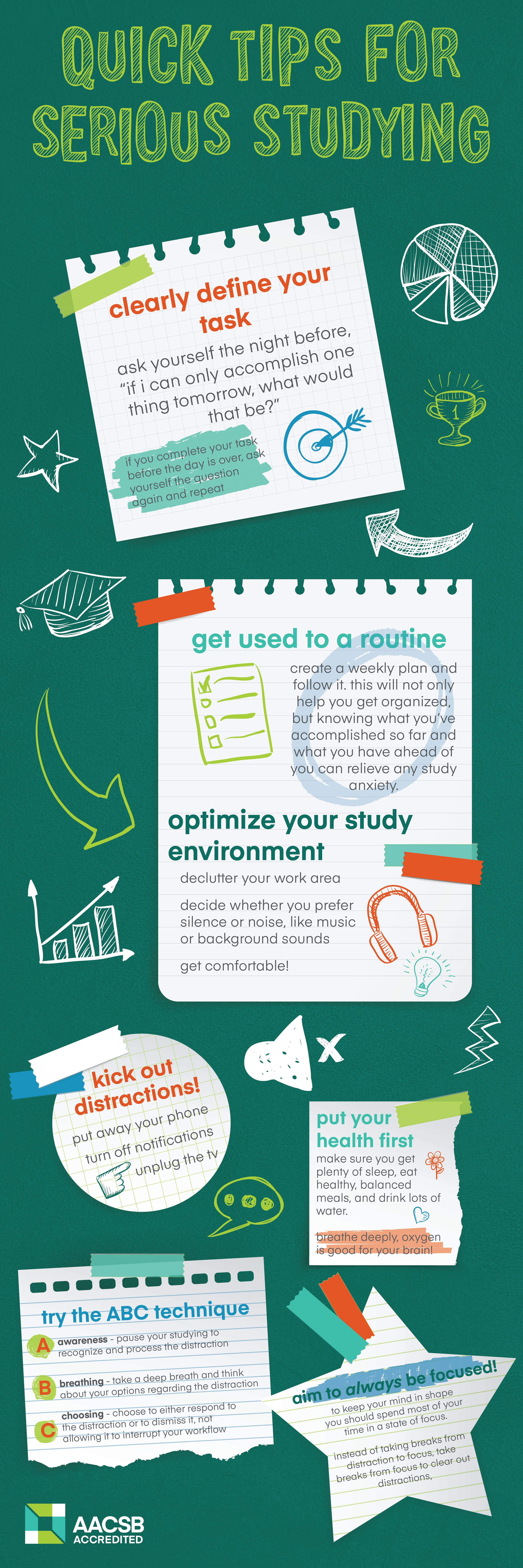 infographic with studying tips